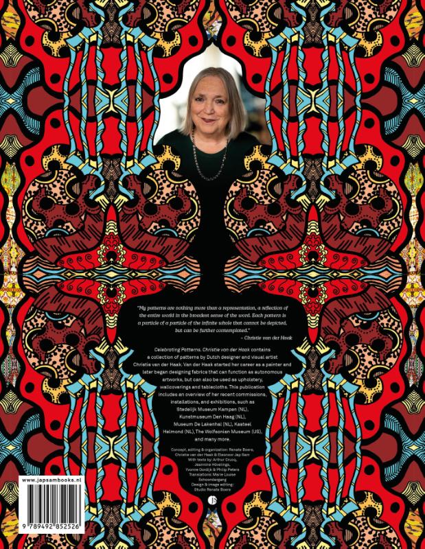 Achterkant van Celebrating Patterns. Christie van der Haak