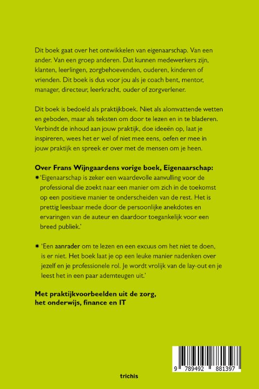 Achterkant van Handboek Eigenaarschap ontwikkelen bij anderen
