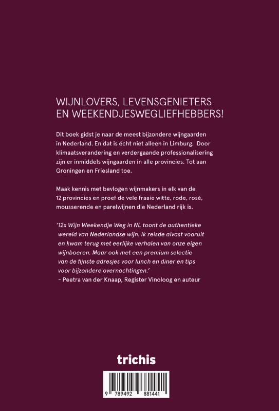 Achterkant van 12x Wijn Weekendje Weg in NL