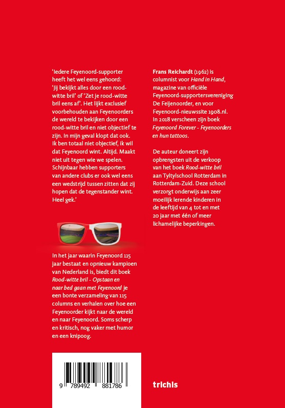 Achterkant van Rood-witte bril