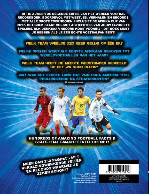Achterkant van Wereld voetbal recordboek 2019