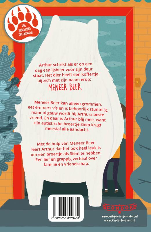 Achterkant van Meneer Beer