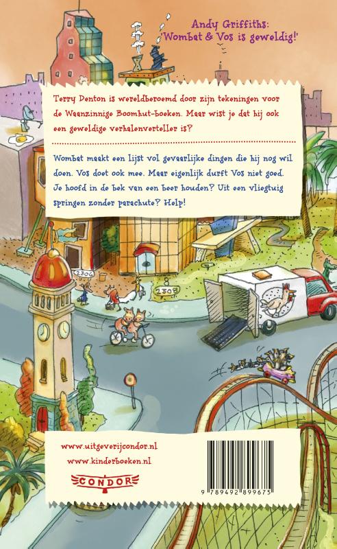Achterkant van Wombat & Vos zoeken het gevaar