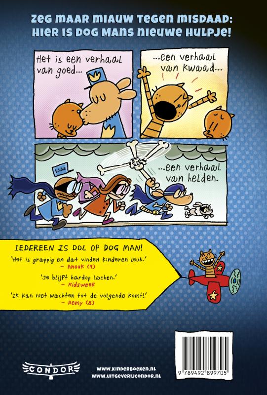 Achterkant van Dog Man en Kid Kat