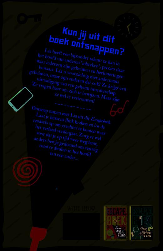 Achterkant van Escape boek