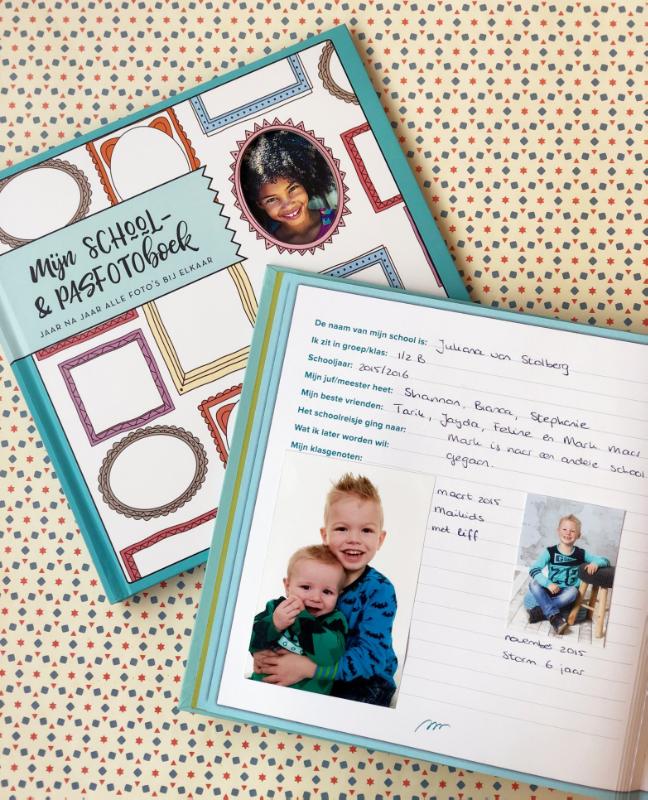 Achterkant van Mijn school- & pasfotoboek