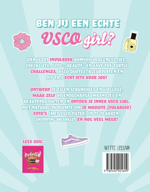 Achterkant van Het VSCO girl invulboek