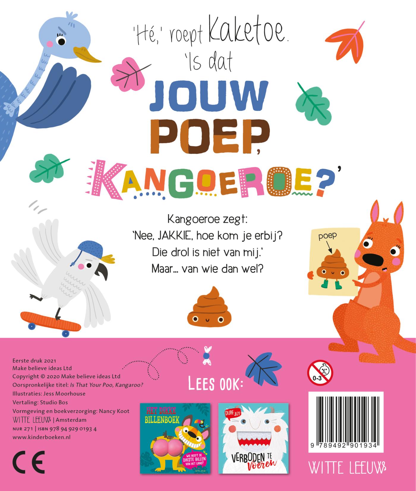 Achterkant van Is dat jouw poep, Kangoeroe?