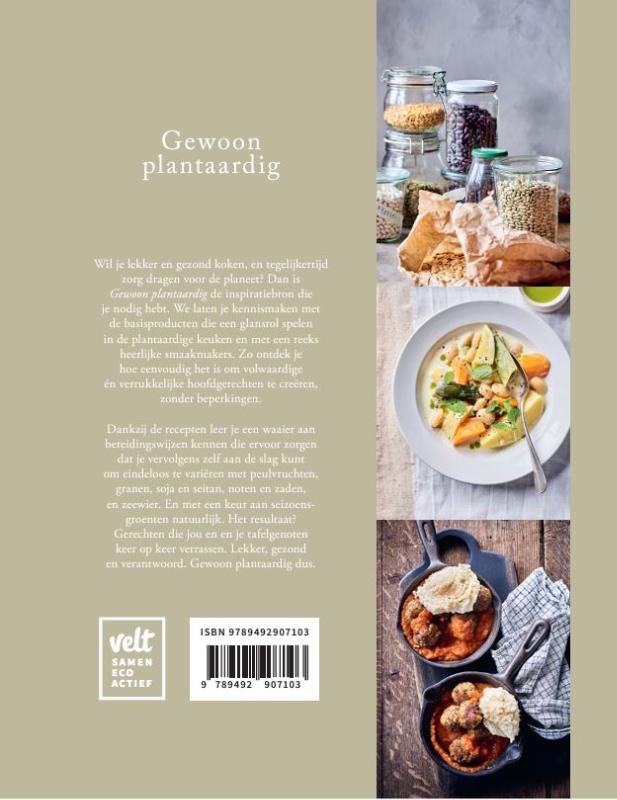 Achterkant van Gewoon plantaardig