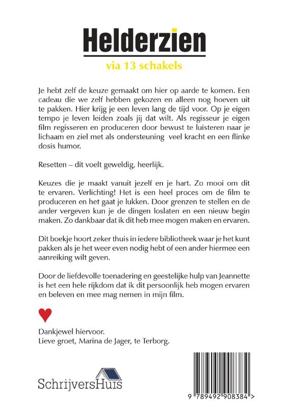 Achterkant van Helderzien via 13 schakels