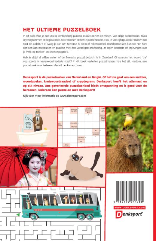 Achterkant van Denksport - Het Ultieme Puzzelboek