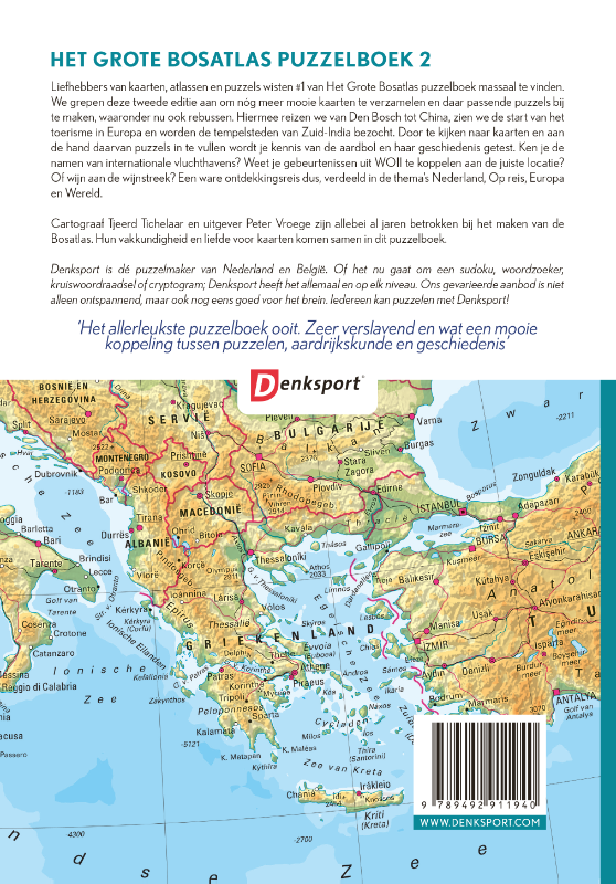 Achterkant van Het Grote Bosatlas Puzzelboek II