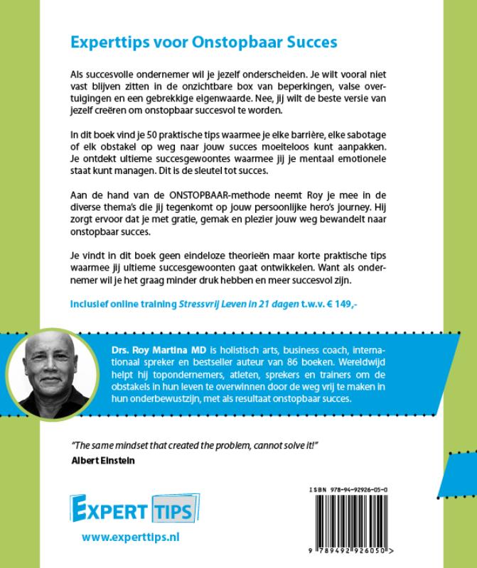 Achterkant van Experttips voor Onstopbaar Succes