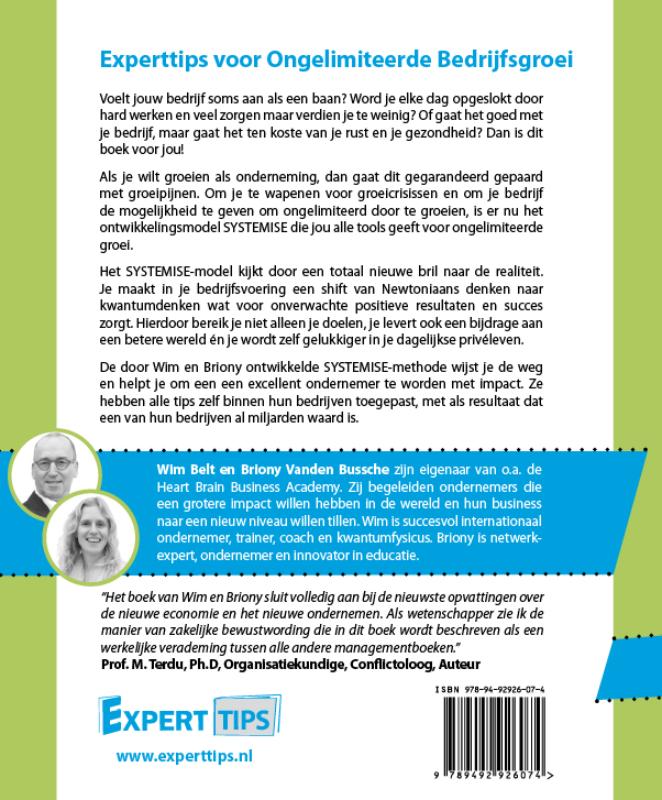 Achterkant van Experttips voor Ongelimiteerde Bedrijfsgroei