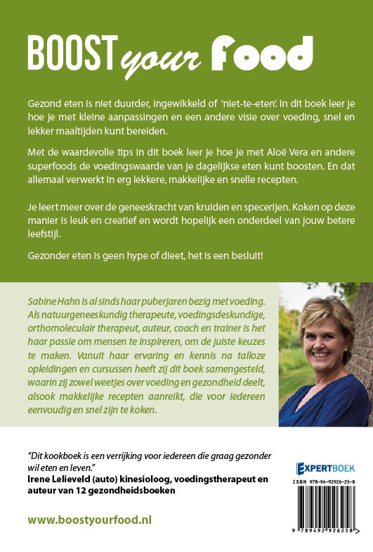 Achterkant van Boost your Food