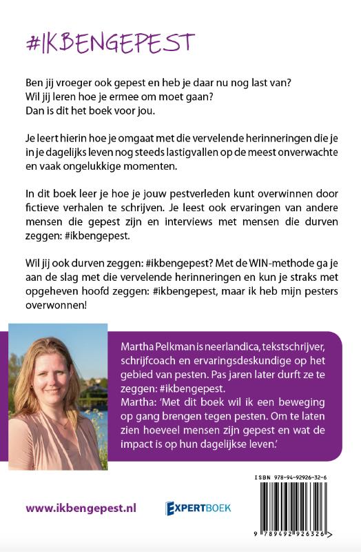 Achterkant van #Ik ben gepest