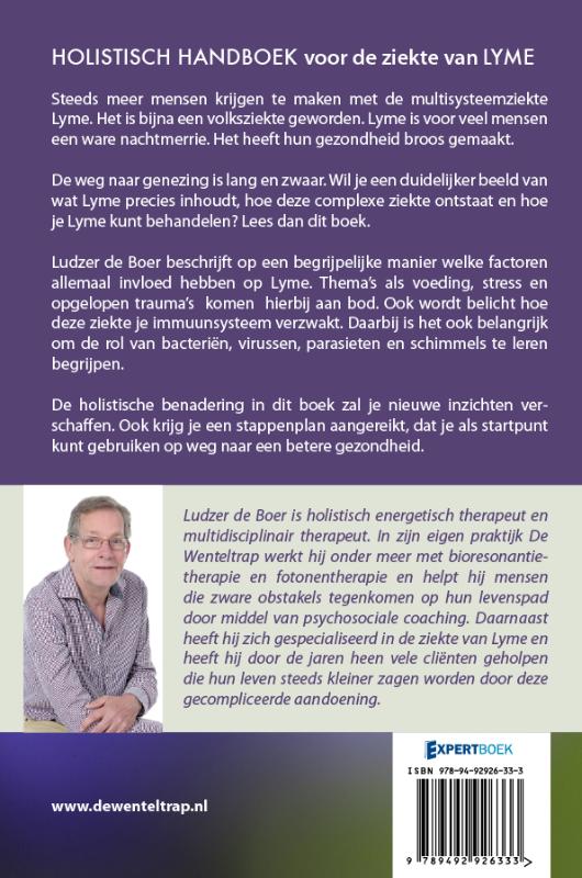 Achterkant van Holistisch handboek voor de ziekte van Lyme