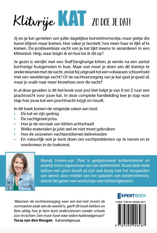 Achterkant van Klitvrije Kat, zo doe je dat!