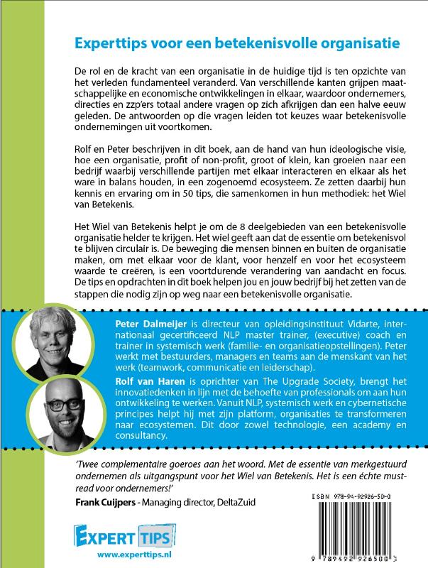 Achterkant van Experttips voor een betekenisvolle organisatie