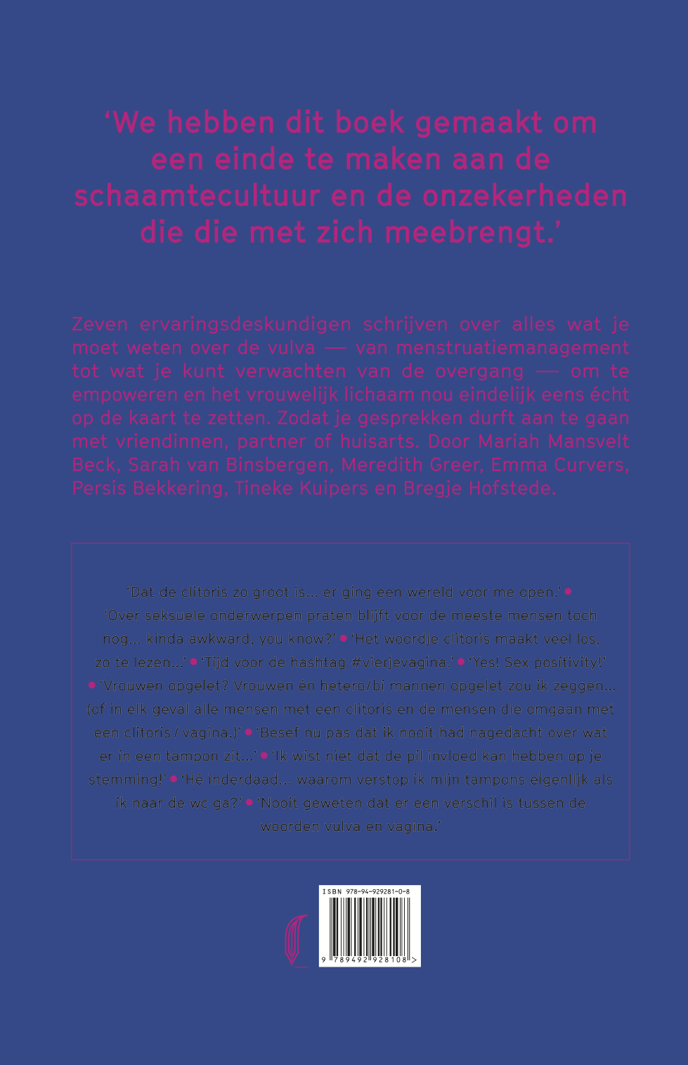 Achterkant van V