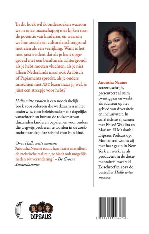 Achterkant van Hallo witte scholen