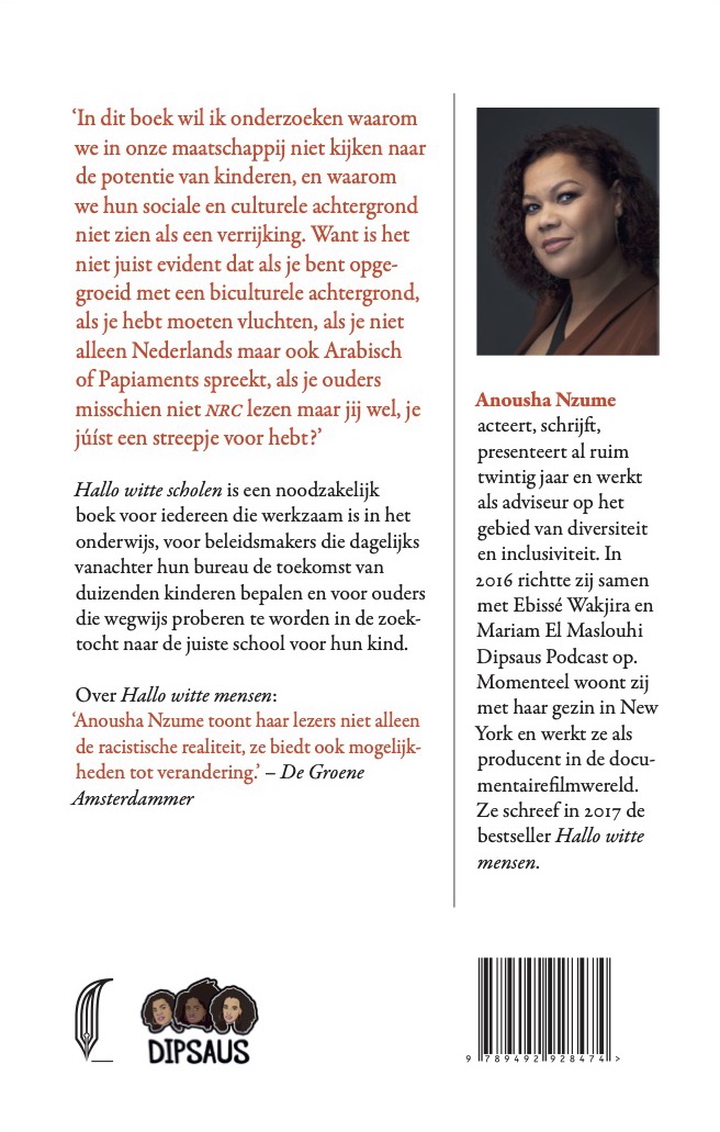 Achterkant van Hallo witte scholen