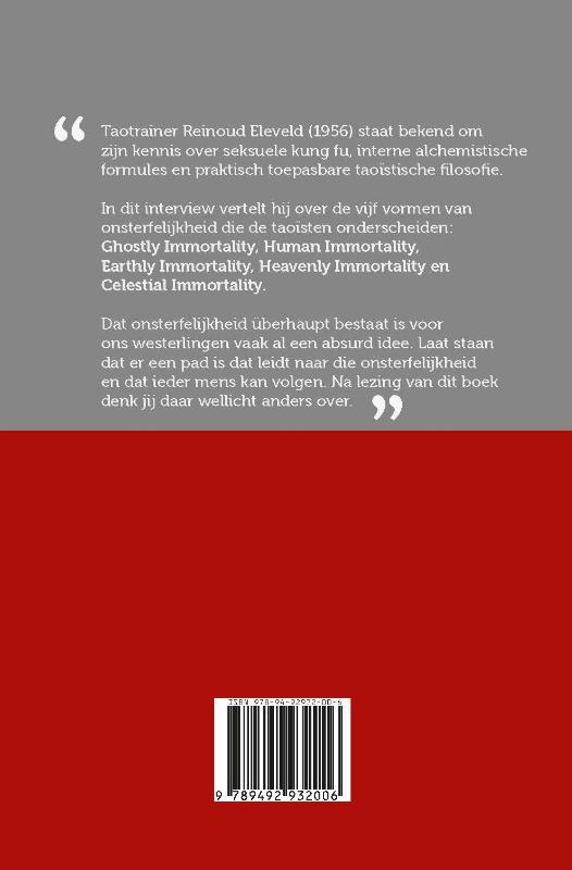 Achterkant van De vijf vormen van onsterfelijkheid