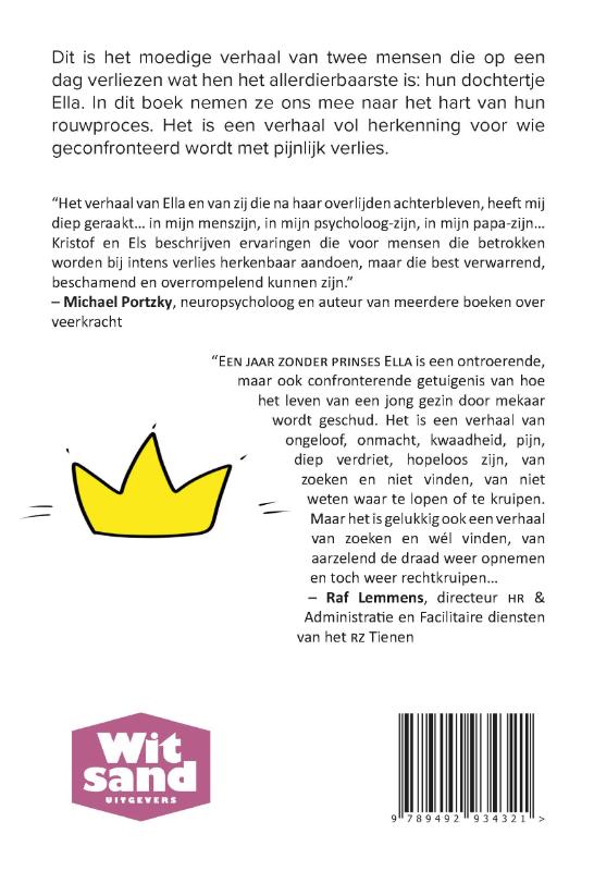 Achterkant van Een jaar zonder prinses Ella