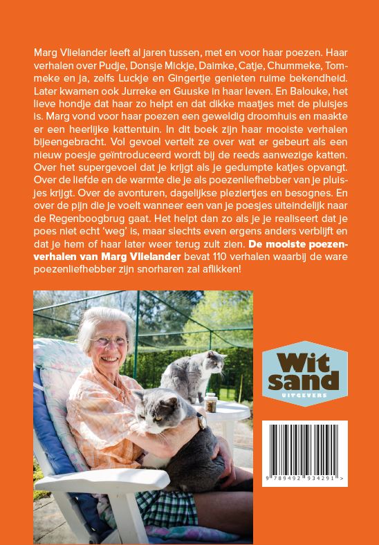 Achterkant van De mooiste poezenverhalen van Marg Vlielander