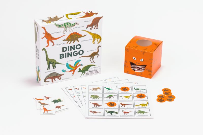 Achterkant van Dinobingo
