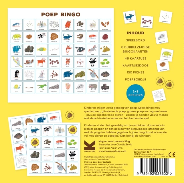 Achterkant van Poep bingo