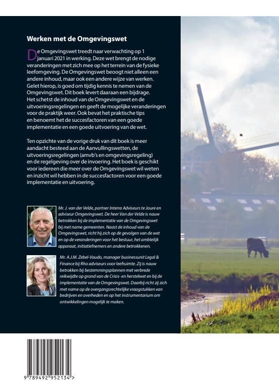 Achterkant van Werken met de Omgevingswet