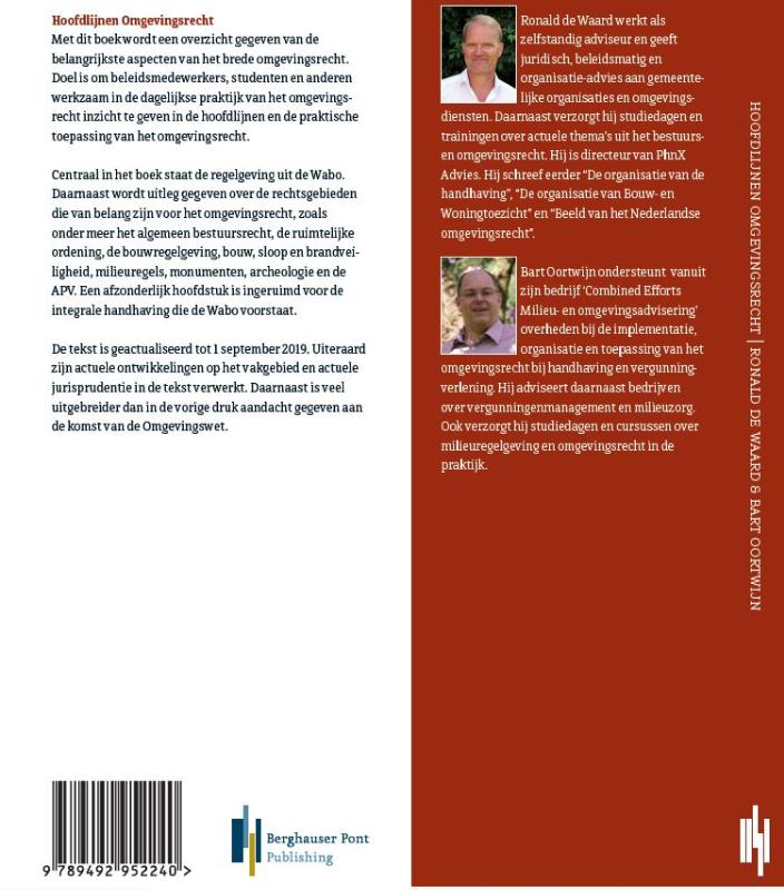 Achterkant van Hoofdlijnen omgevingsrecht