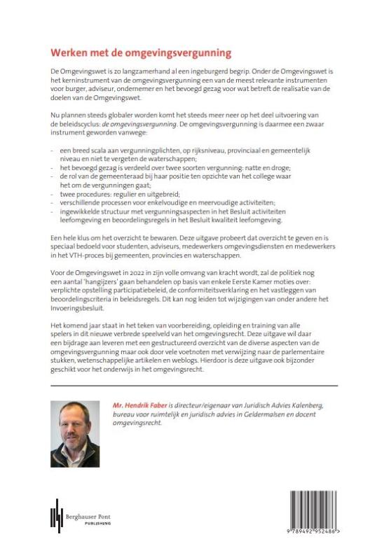 Achterkant van Werken met de Omgevingsvergunning