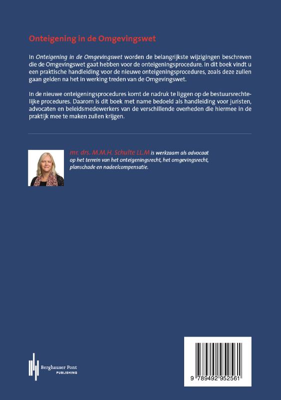 Achterkant van Onteigening in de omgevingswet