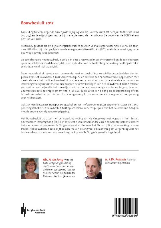 Achterkant van Bouwbesluit 2012