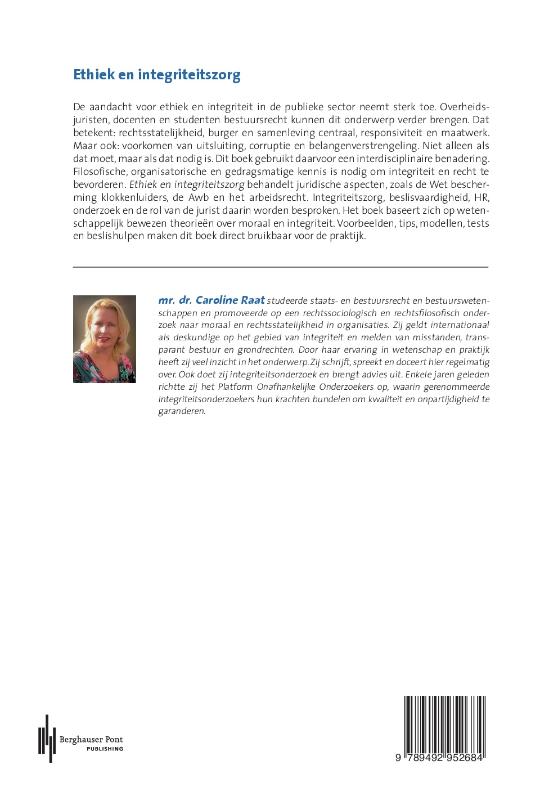 Achterkant van Ethiek en integriteitszorg