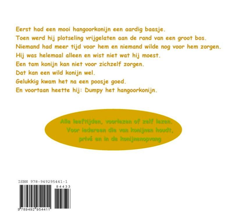 Achterkant van Dumpy het hangoorkonijn