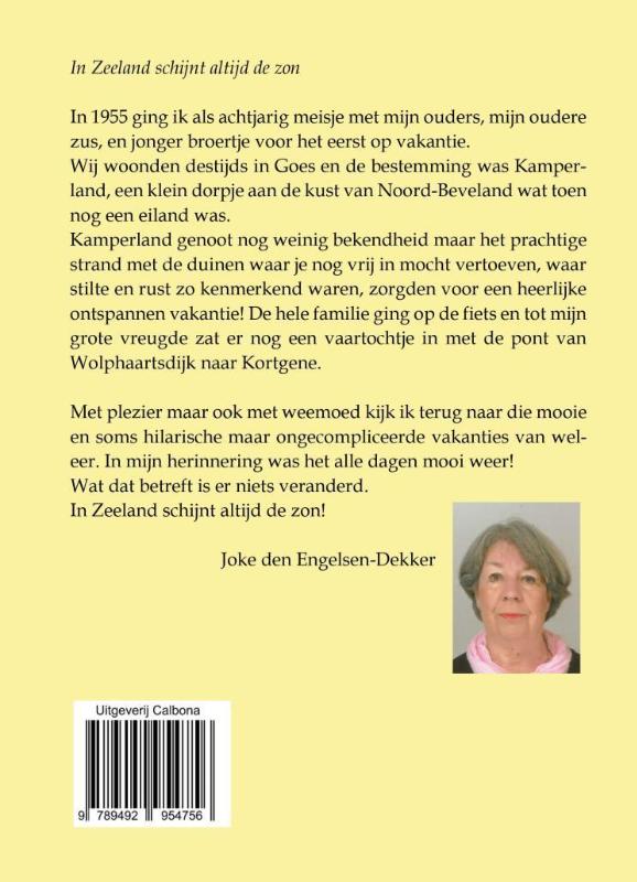 Achterkant van In Zeeland schijnt altijd de zon