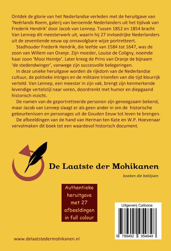 Achterkant van Neêrlands Roem