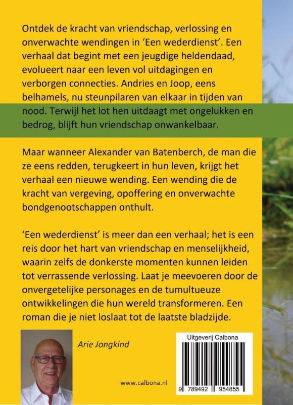 Achterkant van Een wederdienst Grote Letter Boek