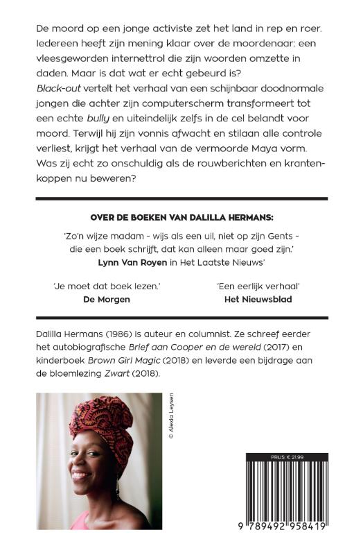 Achterkant van Black-out