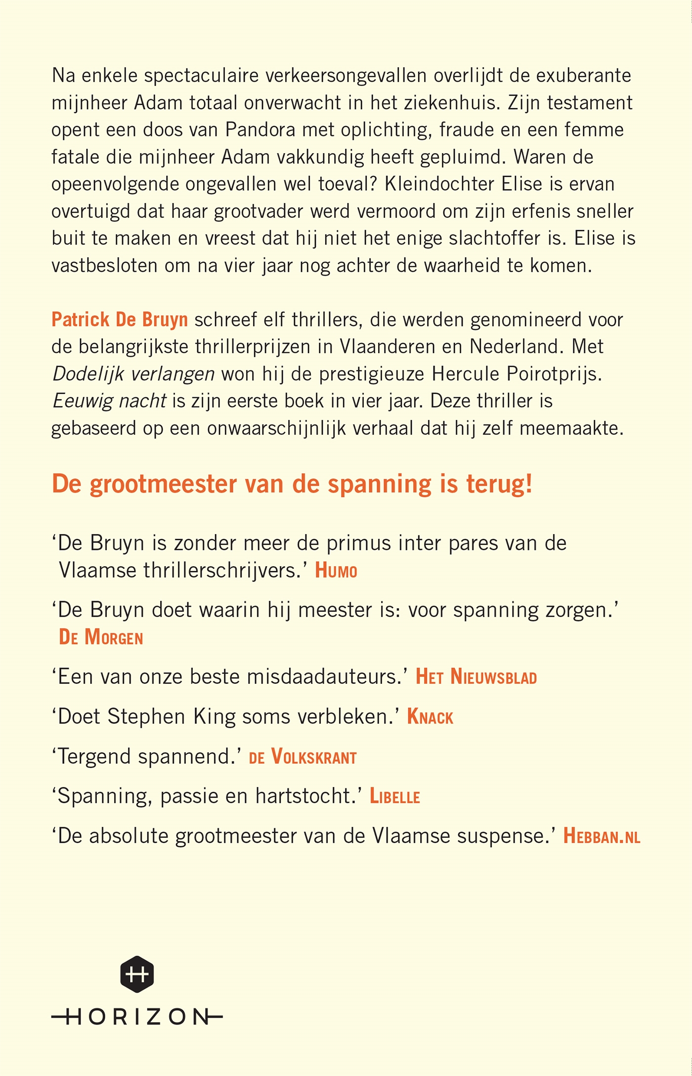 Achterkant van Eeuwig nacht