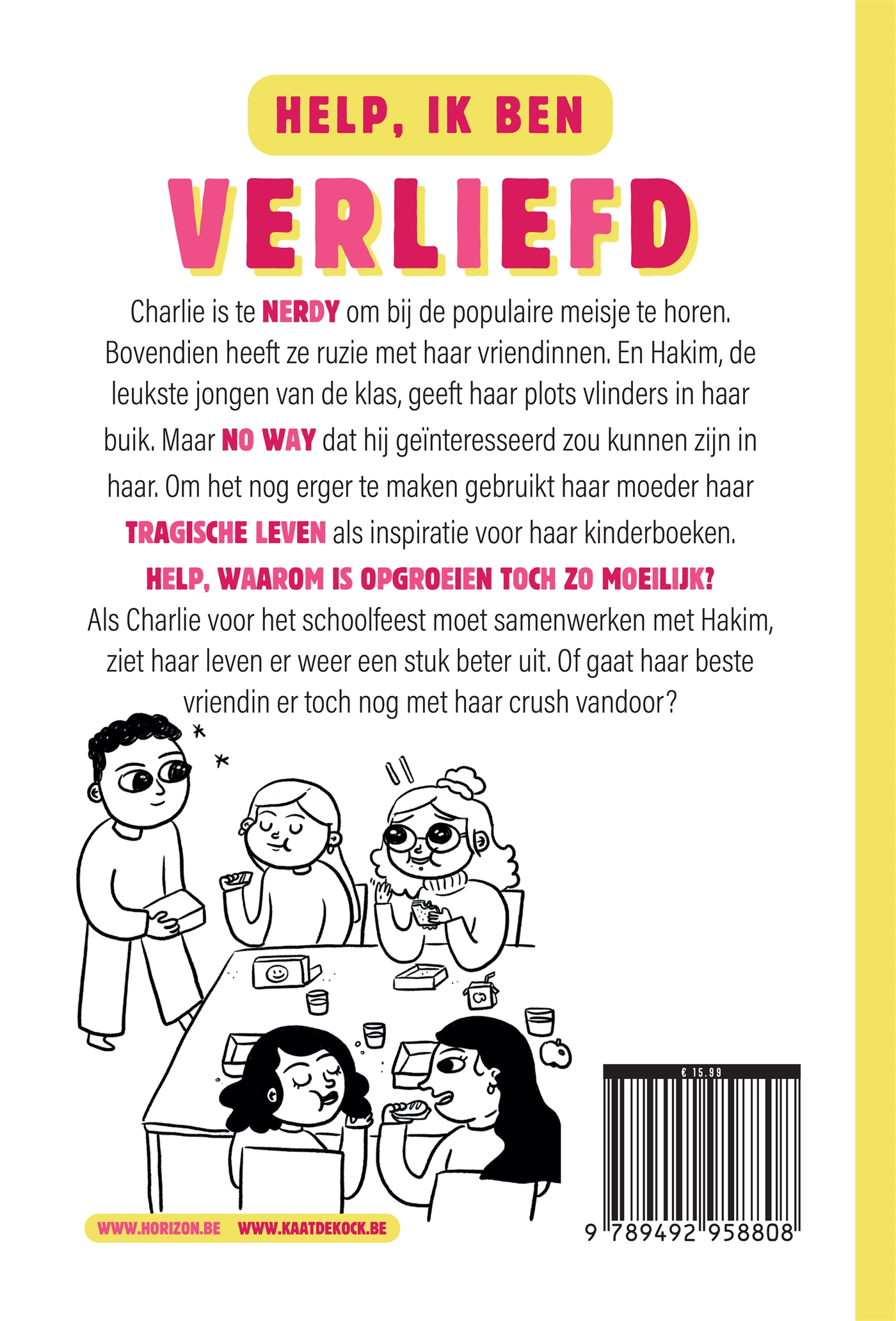 Achterkant van Help, ik ben verliefd!