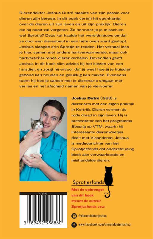 Achterkant van Dierendokter Joshua
