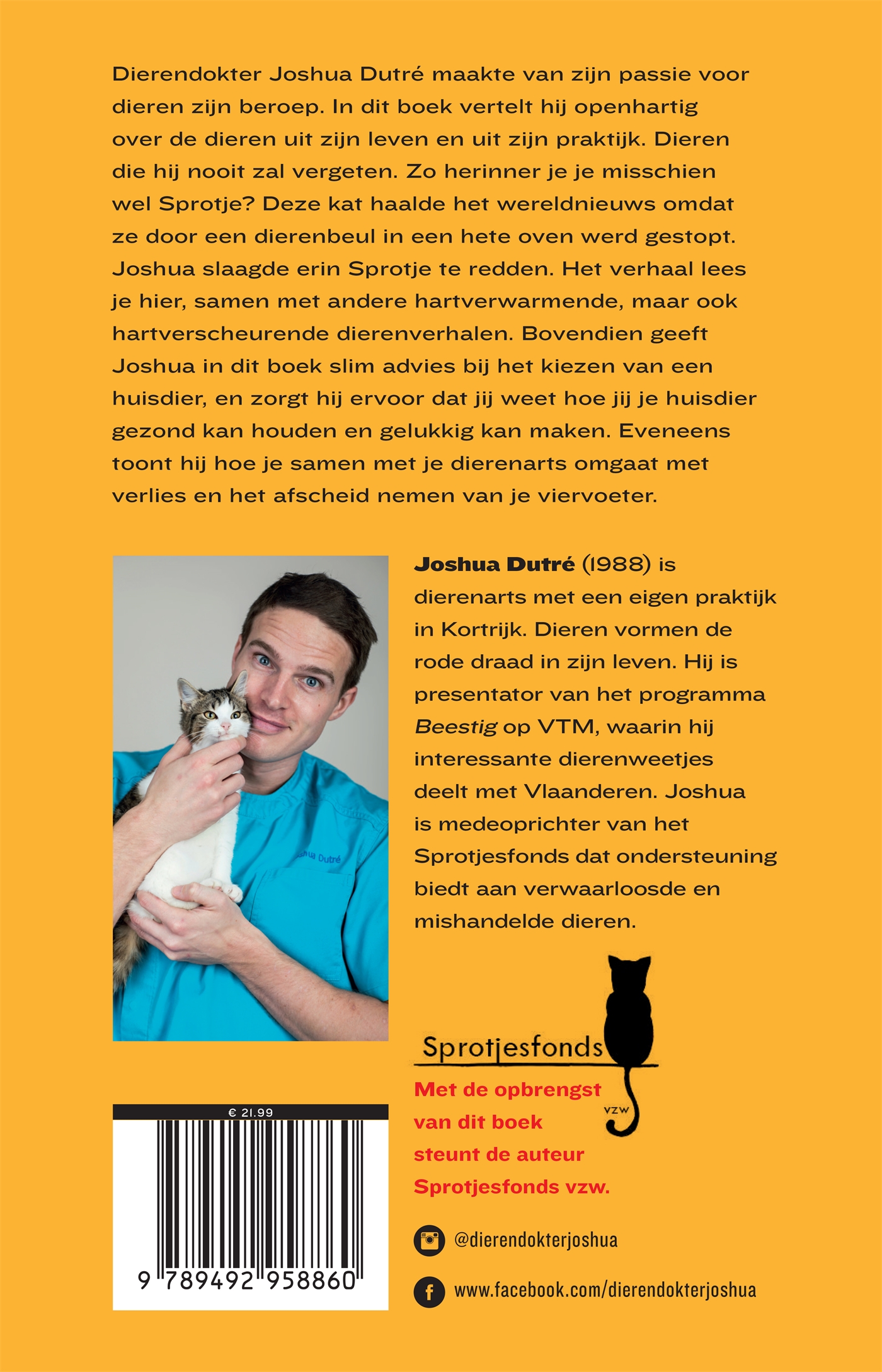 Achterkant van Dierendokter Joshua