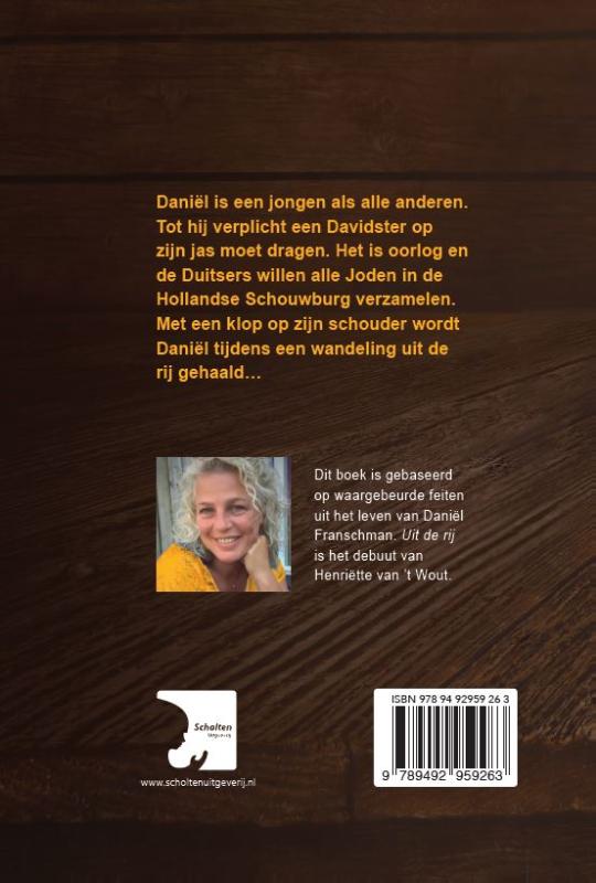 Achterkant van Uit de rij