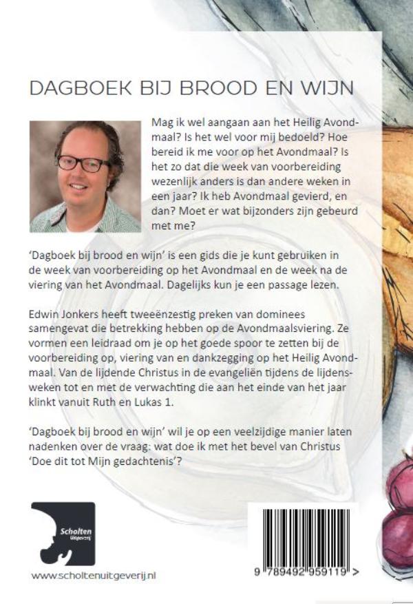 Achterkant van Dagboek bij brood en wijn
