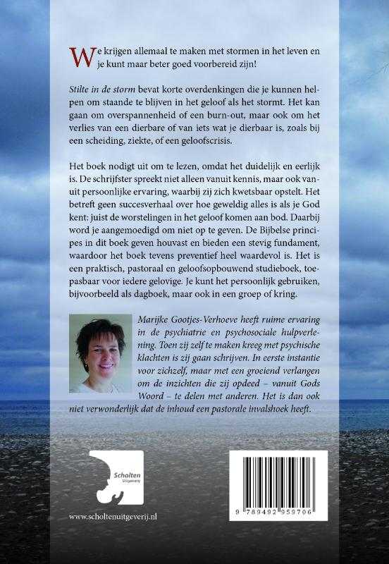Achterkant van Stilte in de storm