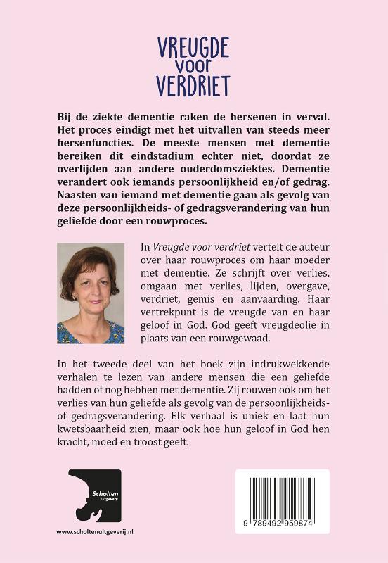 Achterkant van Vreugde voor verdriet